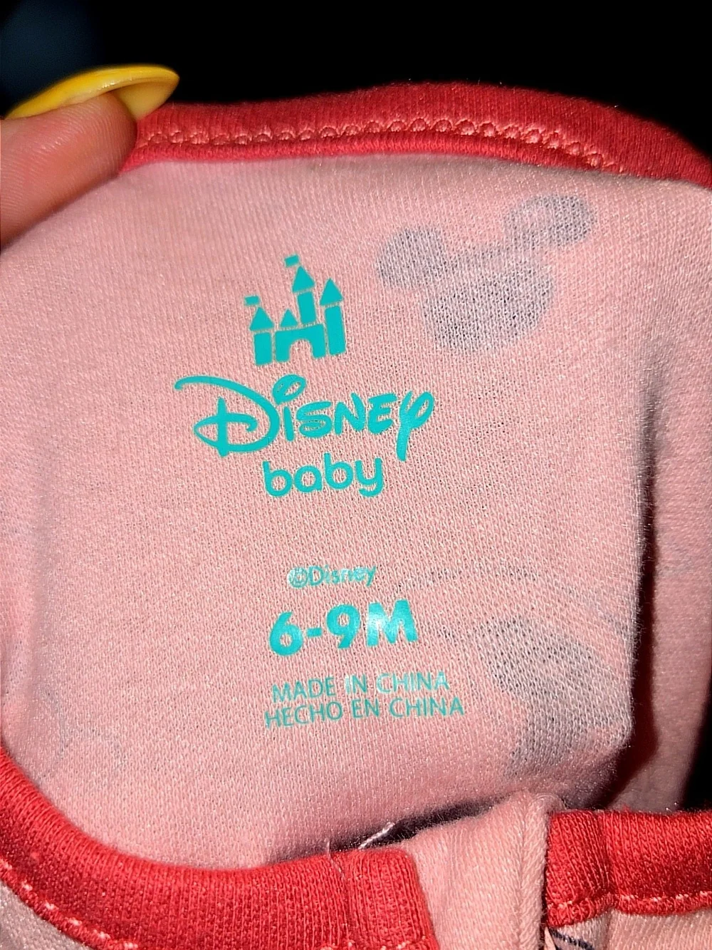 Disney Pink Minnie & Mickey Footed 2pc  Sz 6-9mths